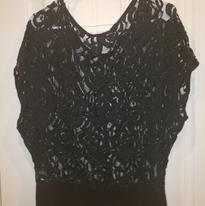 Maurice's lacy top, not itchy material. Soft